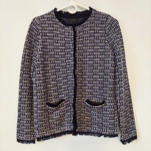 JCrew Navy Tweed Blazer